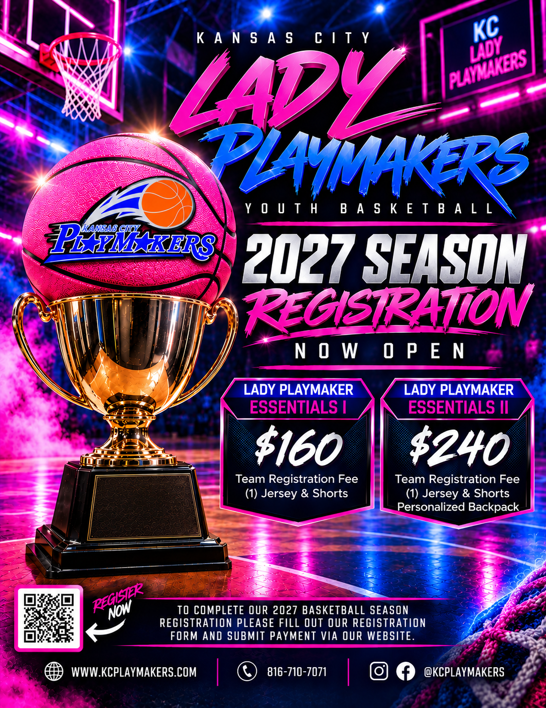GIRLS 2027 REGISTRATION FEES
